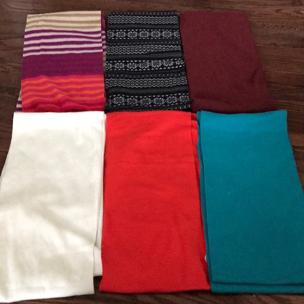 6 scarves